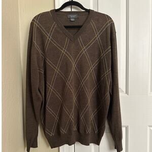 Brown Toscano Made in‎ Italy Merino Wool Blend Sweater XL